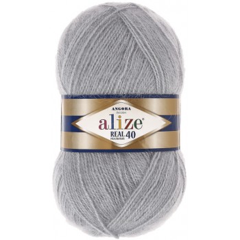 Alize Angora Real 40, цвет 21 серый