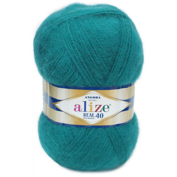 Alize Angora Real 40, цвет 507 античный зелёный