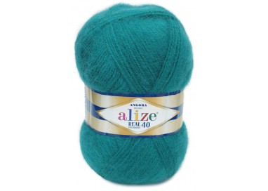 Alize Angora Real 40, цвет 507 античный зелёный